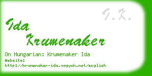 ida krumenaker business card